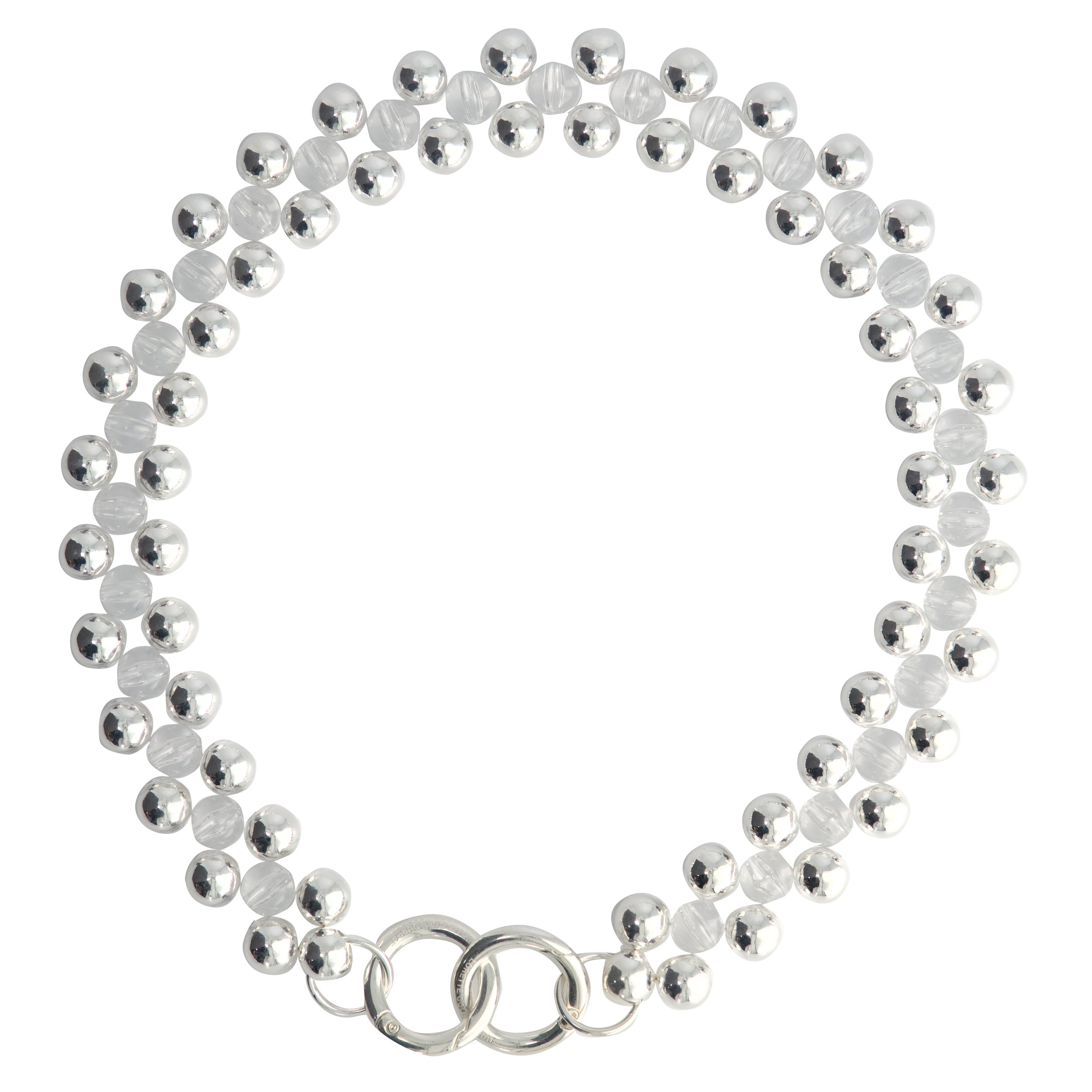 Trinity Necklace - Orthodox ⌀ 10 - Silver/Clear — Lorette Colé Duprat